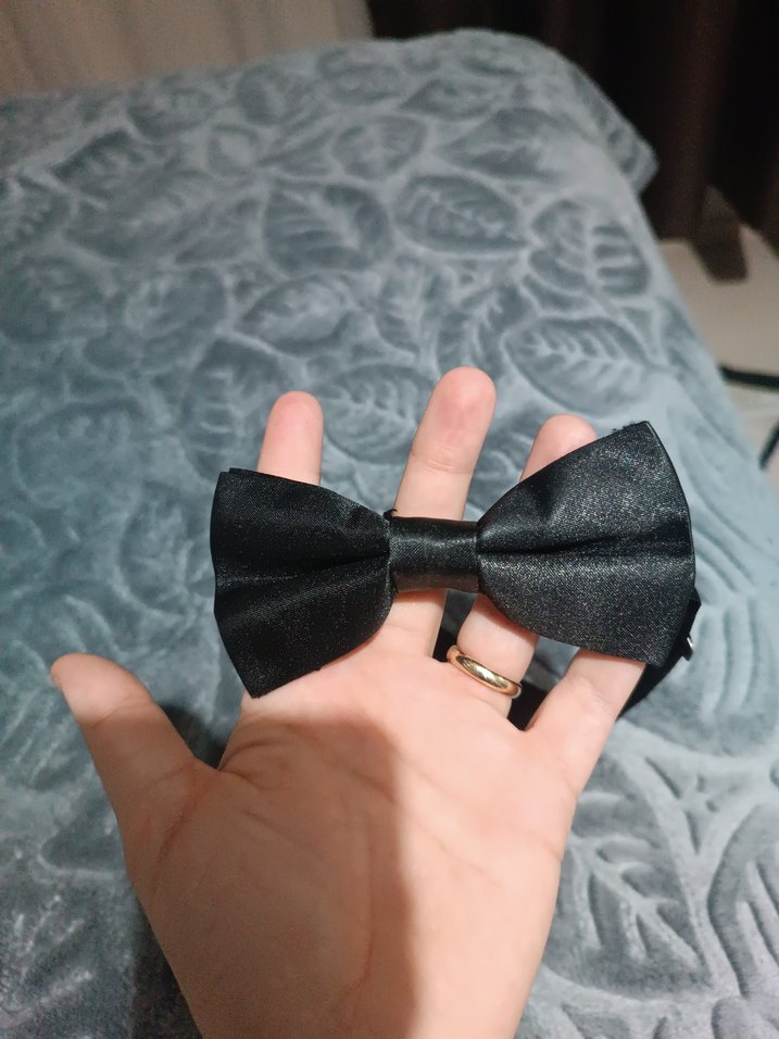 Siyah Bağlamalı Erkek Papyon - Görsel 2