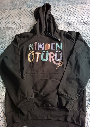 Kapüşonlu Siyah Kadın Sweatshirt