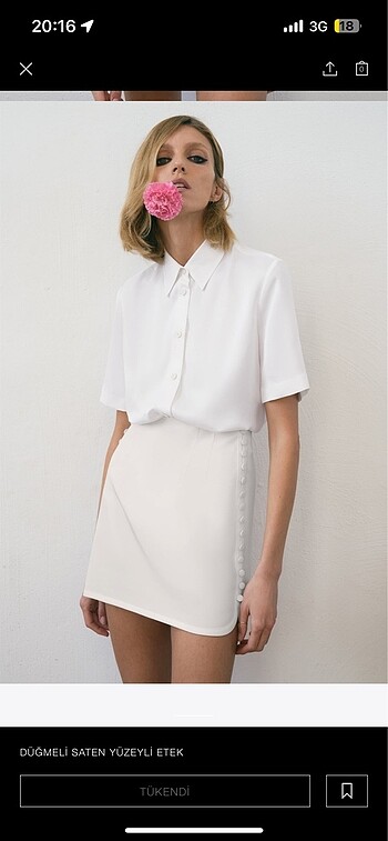 Zara saten etek