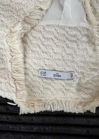 Bohem Midi Kadın Beyaz Örgü Ceket - Görsel 2