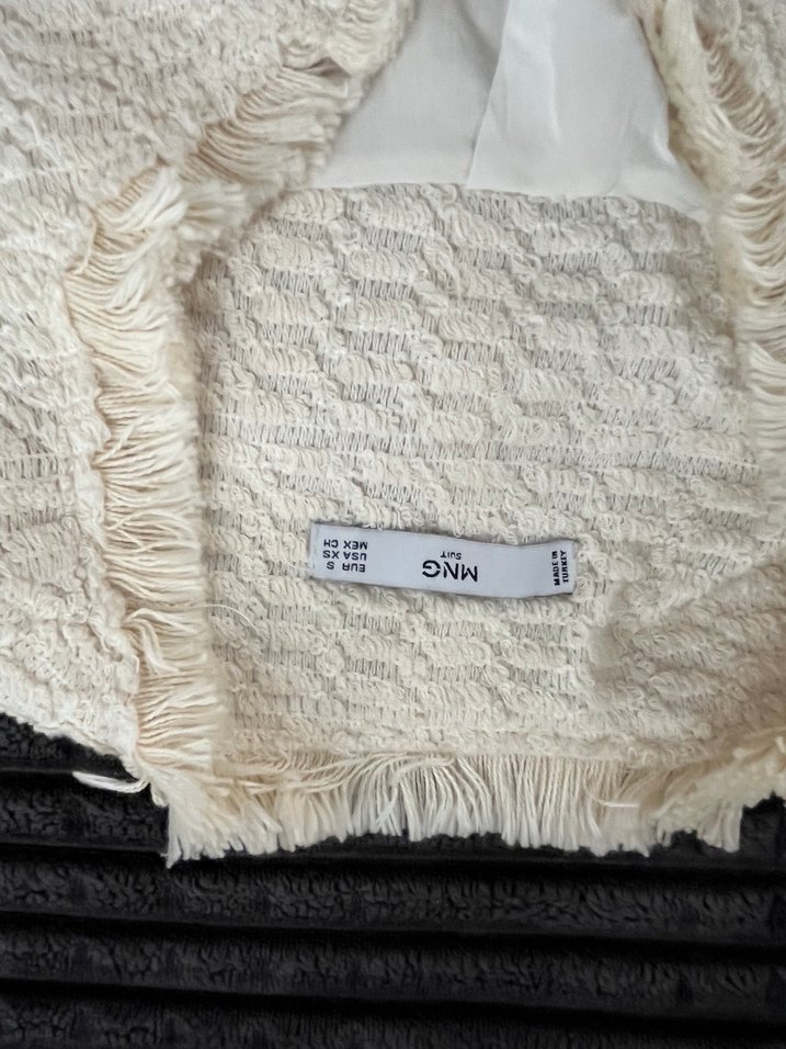 Bohem Midi Kadın Beyaz Örgü Ceket - Görsel 2