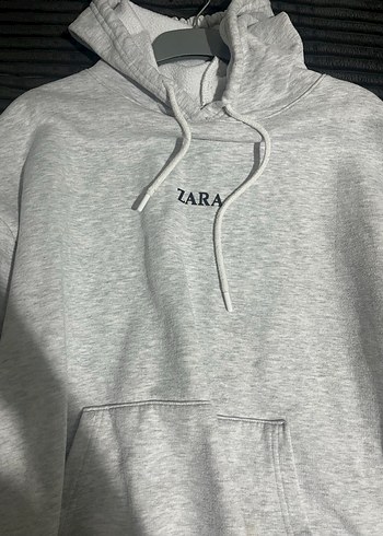 Gri Kapüşonlu Oversize Sweatshirt - Görsel 3