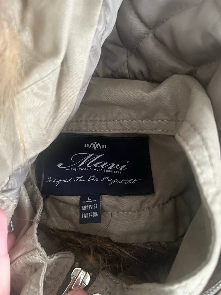 Kürk Detaylı Bej Midi Kadın Ceket - Görsel 3