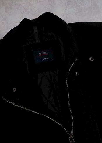 Siyah Süet erkek kaşe kaban - Midi, Fermuarlı - Görsel 4