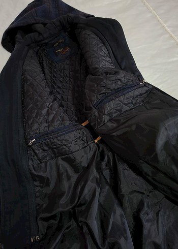 Kapüşonlu Düğmeli Erkek Midi Kaban - Görsel 4