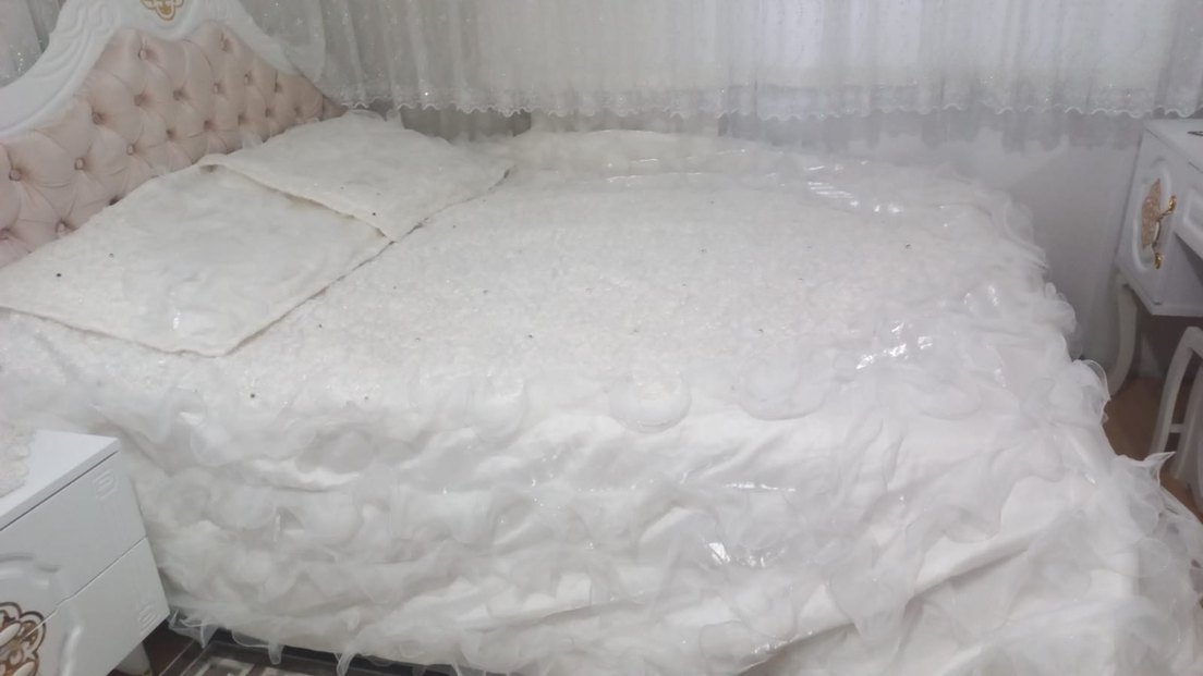 Beyaz Düz Yatak Örtüsü takımı - Görsel 4