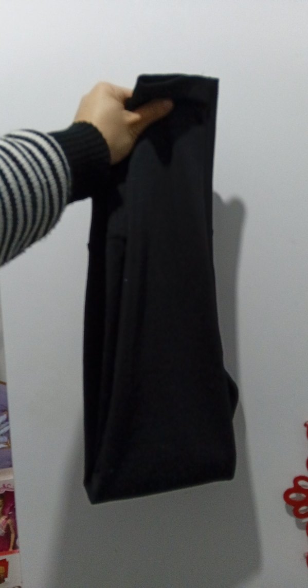 Velcro detaylı siyah hamile taytı - Görsel 2