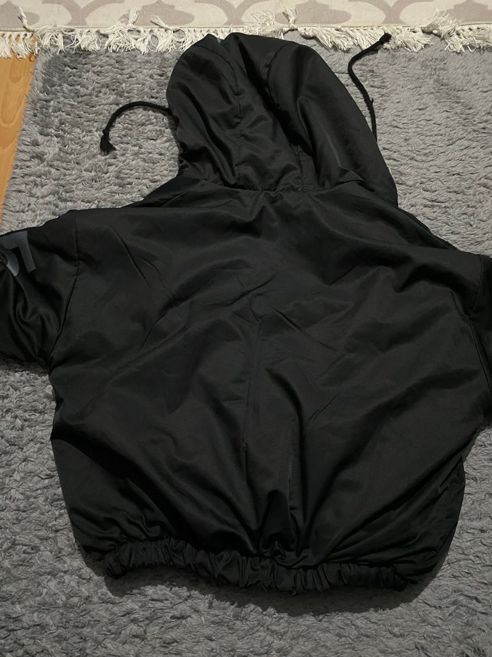 Siyah Kapüşonlu Kadın Street Wear Ceket - Görsel 3