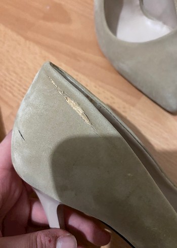 Bej Renk Stiletto Kadın Topuklu Ayakkabı - Görsel 4