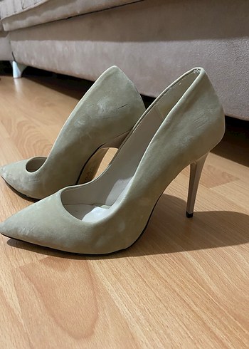 Bej Renk Stiletto Kadın Topuklu Ayakkabı - Görsel 2