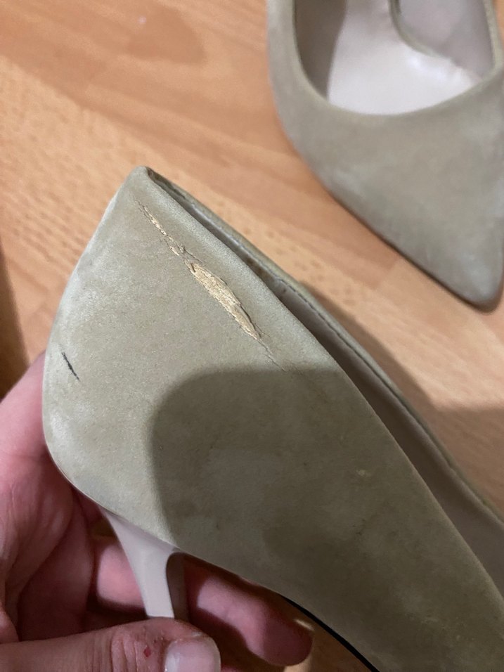 Bej Renk Stiletto Kadın Topuklu Ayakkabı - Görsel 4