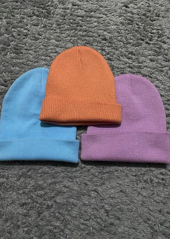3lü Şapka mavi-mor-turuncu - Görsel 4