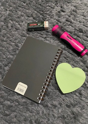 Not Defteri- Fosforlu Kalem- Silgi- Not Yaprakları - Görsel 4