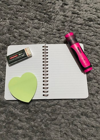 Not Defteri- Fosforlu Kalem- Silgi- Not Yaprakları - Görsel 3