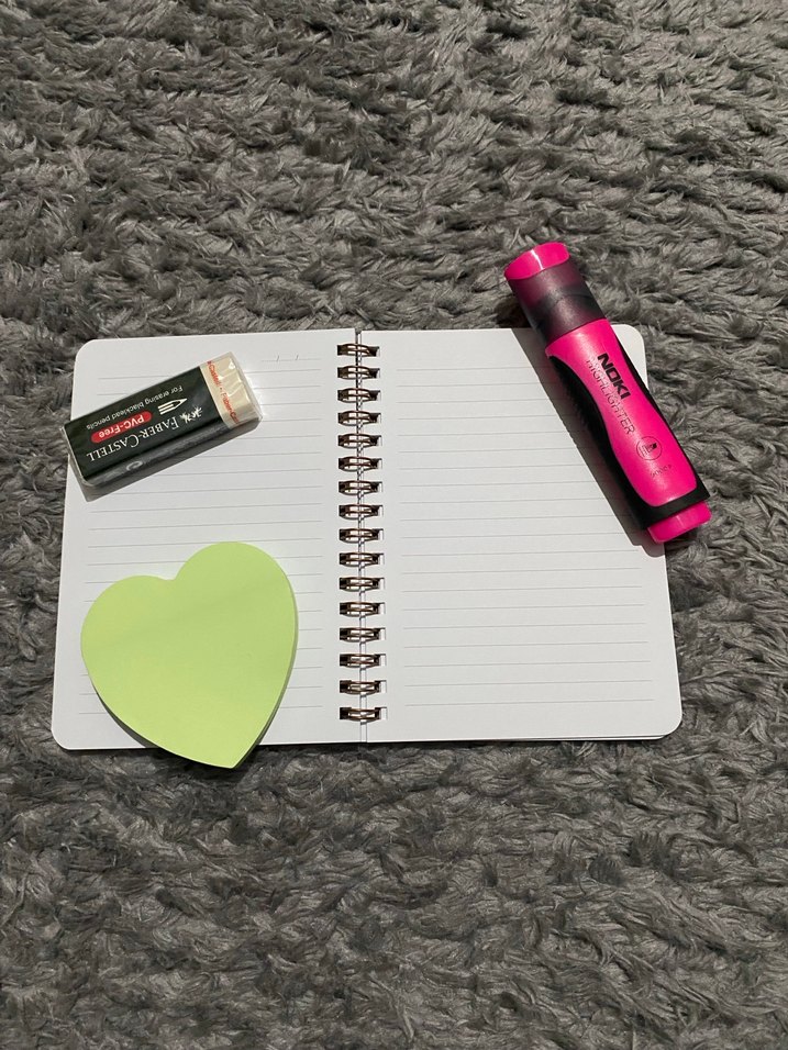 Not Defteri- Fosforlu Kalem- Silgi- Not Yaprakları - Görsel 3