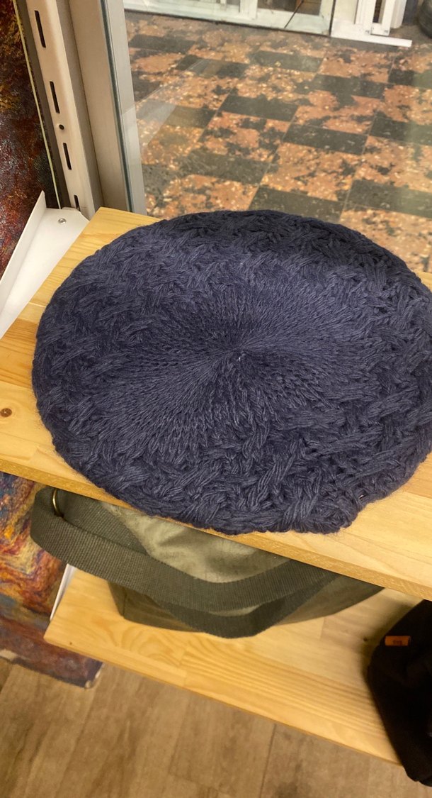 Koyu Mavi Örgü Bohem Kadın Bere - Görsel 2