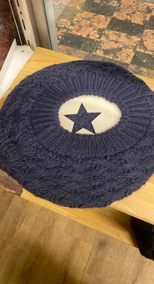 Koyu Mavi Örgü Bohem Kadın Bere - Görsel 3