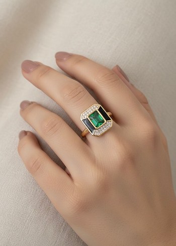 Parlak Altın Kadın Yüzük - Görsel 11