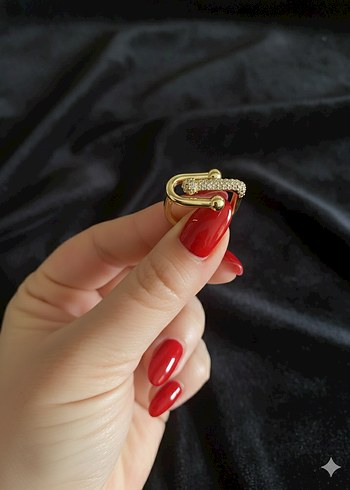 Parlak Altın Kadın Yüzük - Görsel 4