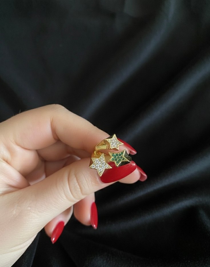 Parlak Altın Kadın Yüzük - Görsel 5