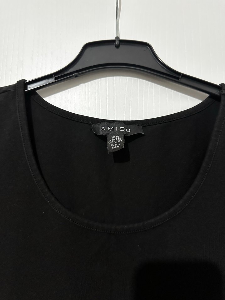 Siyah Kısa Kollu Mini Elbise - Görsel 2