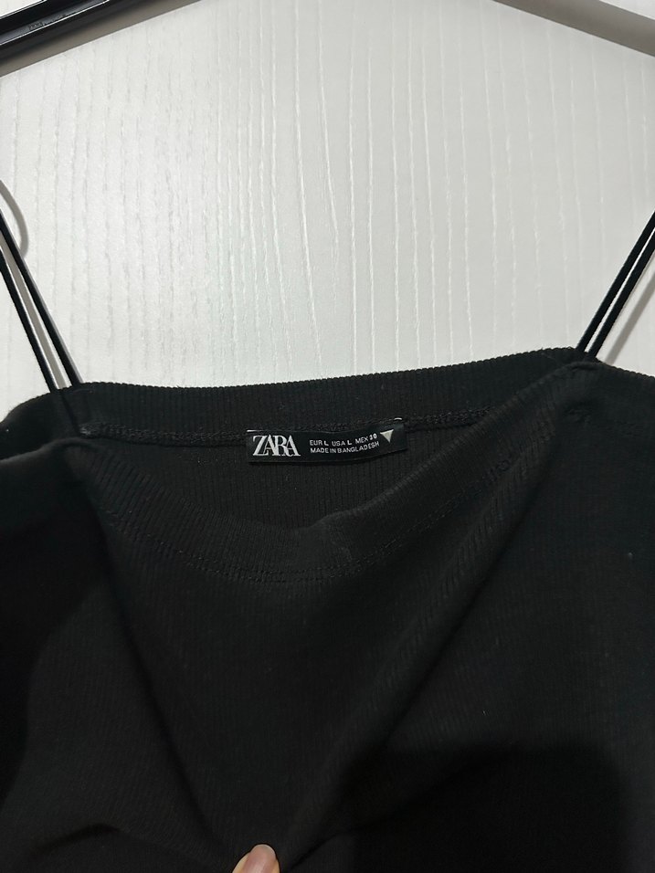 Zara Siyah Askılı Mini Elbise - Görsel 2