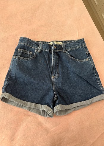 Kadın Lacivert Mini Denim Şort - Görsel 2