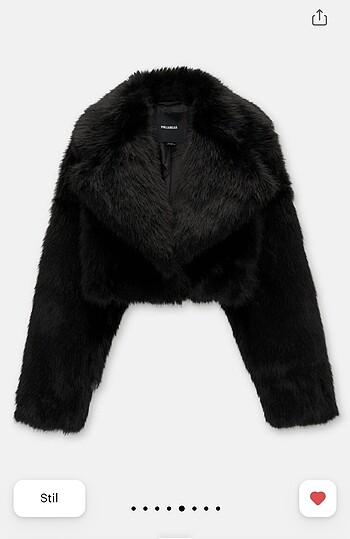 pull &bear siyah kürk