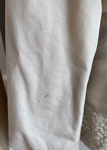 xs Beden beyaz Renk Gri Beyaz nike Peluş Detaylı Rahat Kesim Kadın Ceket