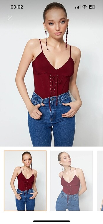 Trendyol zımbalı body