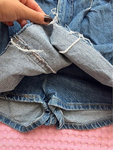 xs Beden mavi Renk Denim şort etek