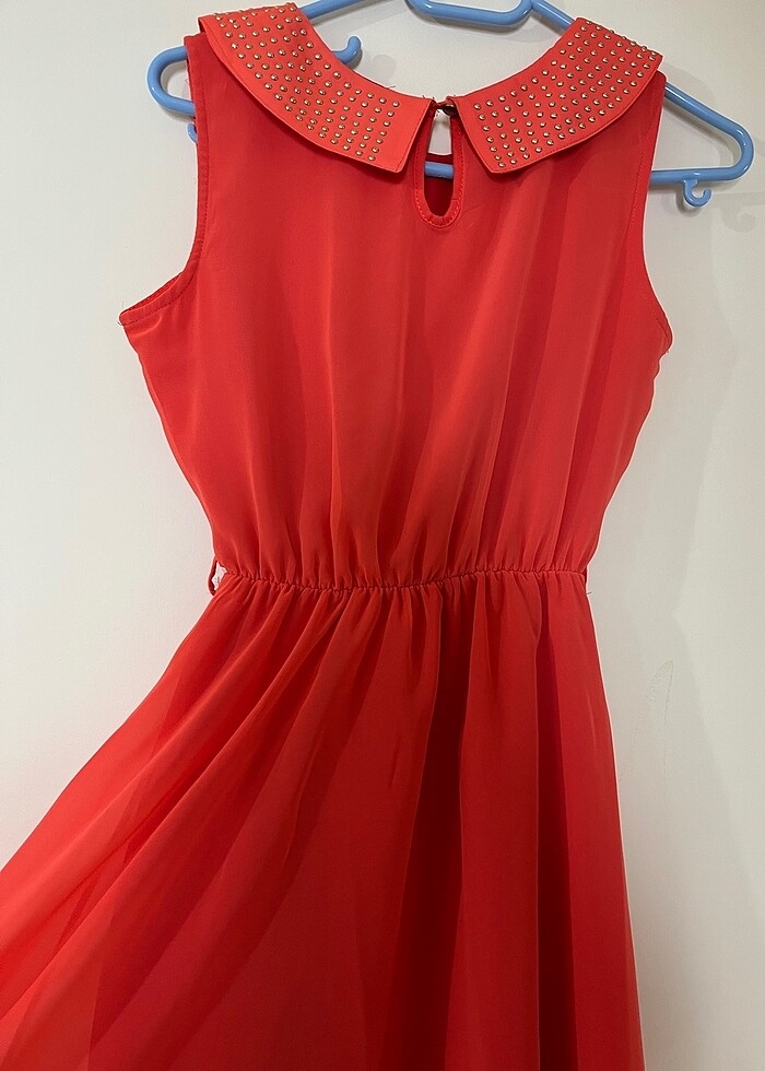 Abiye zımbalı elbise - Görsel 3