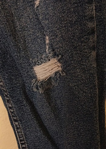 Zara Kadın Mavi Bol Kesim Denim Pantolon