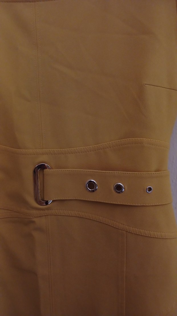 Sarı Kemerli Kadın Kalem Elbise - Görsel 2