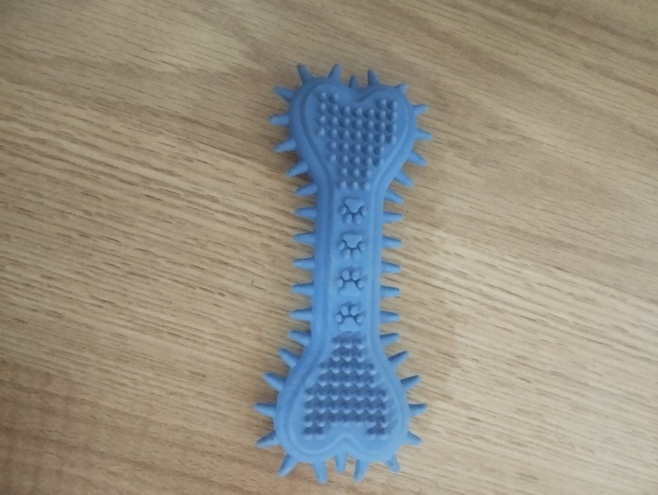 Renkli Kedi Tüylü Olta ve Tırtıklı Oyuncak kemik - Görsel 3