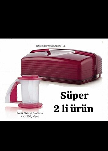 Tupperware pasta fanusu ve çok amaçlı elek 