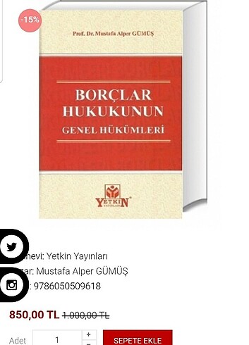 Borçlar hukuku genel hükümler Mustafa Alper Gümüş