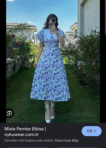 Çiçekli bebe yaka elbise