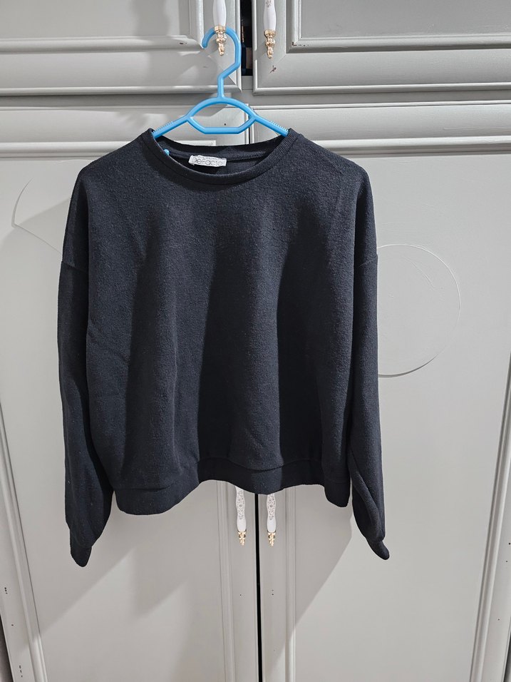 Siyah Kadın Sweatshirt ve Pantolon Takımı - Görsel 3