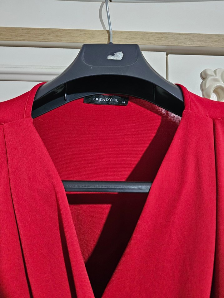 Bordo kruvaze yaka  cıtcıtlı Body - Görsel 4