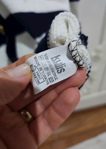 Düğmeli Çizgili Kadın Hırka - Görsel 4