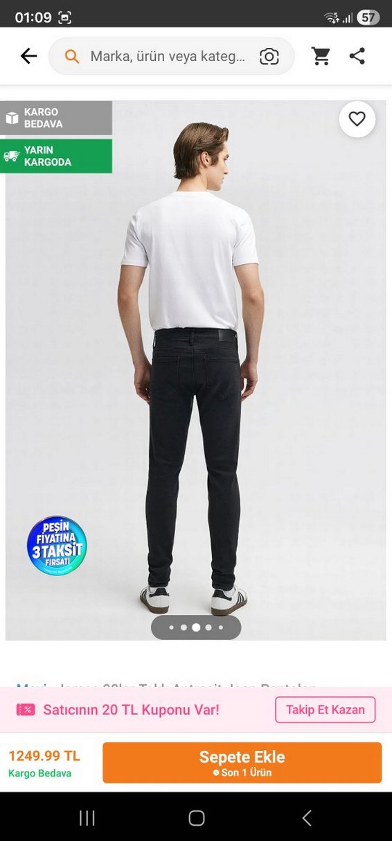 Mavi James jean 28 beden - Görsel 2