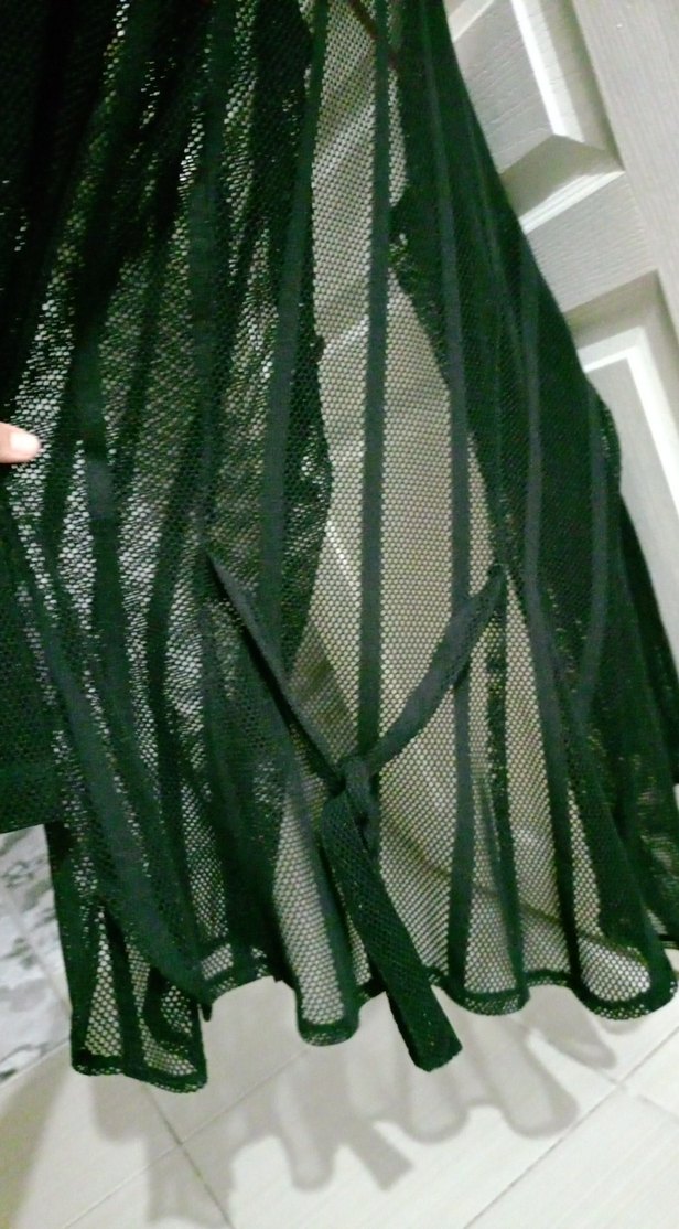 Siyah Dantel Kadın Midi Hırka - Görsel 3