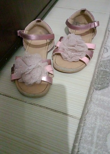 Pembe Fırfırlı Kız Çocuk Sandalet