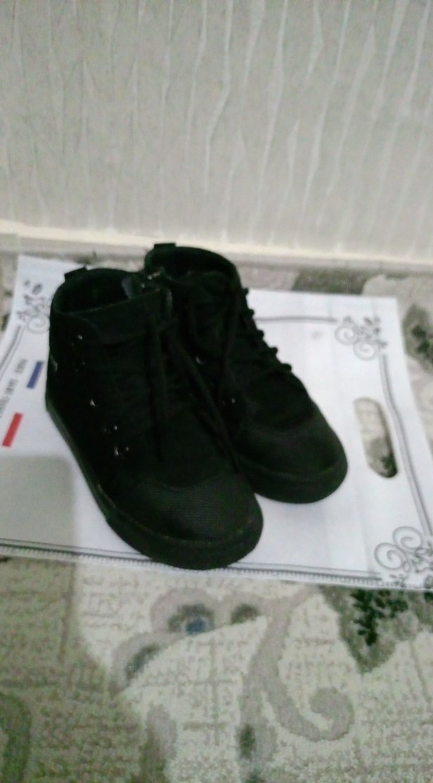 Bot Çocuk Siyah Baskılı Kauçuk Bot - Görsel 4