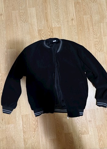 Kadın Siyah Fermuarlı Streetwear Ceket