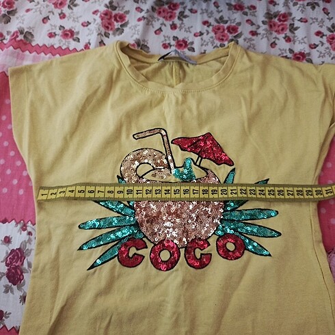 5 Yaş Beden sarı Renk Kız çocuk t-shirt