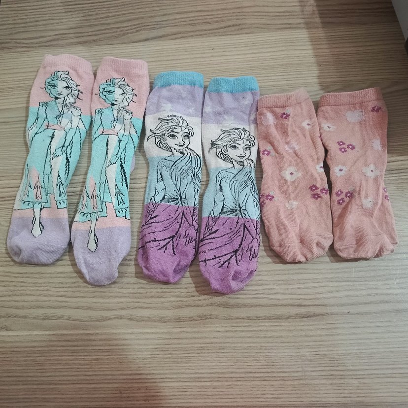 Kız Çocukları için Renkli Desenli Çorap Seti - Görsel 2