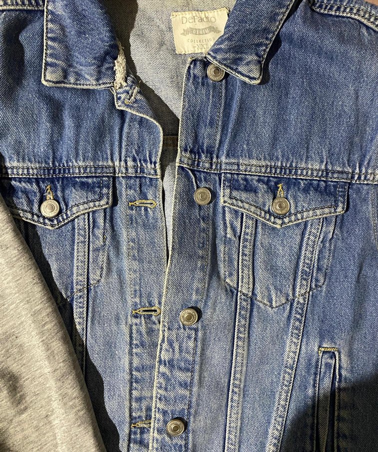 Gri Kollu Denim Ceket - Görsel 2