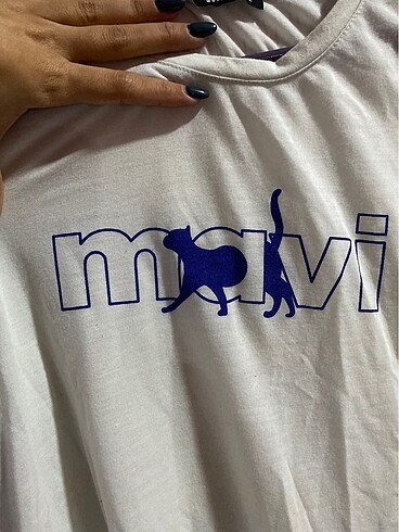 Mavi Jeans Mavi marka kedi baskılı tshirt